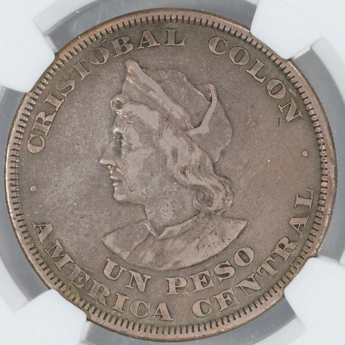 1894-CAM El Salvador Silver 1 Peso - NGC VF35