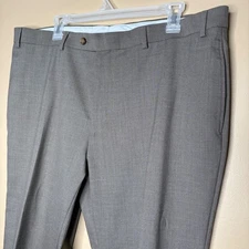 Ralph Lauren Men Gray Pleated Dress Pants 38W x 29L Business Casual Preppy