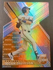 2019 Panini Elite Extra Edition #29 Logan Davidson Status Die Cut Tie-Dye #/25