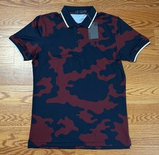 NWT Mens G/FORE Exploded Camo Tech Jersey Golf Polo CBN Blue/Maroon Small 120