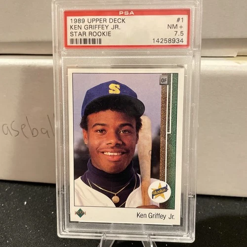 1989 UPPER DECK KEN GRIFFEY JR. #1 STAR ROOKIE RC CARD NM MINT PSA 7.5 NM+