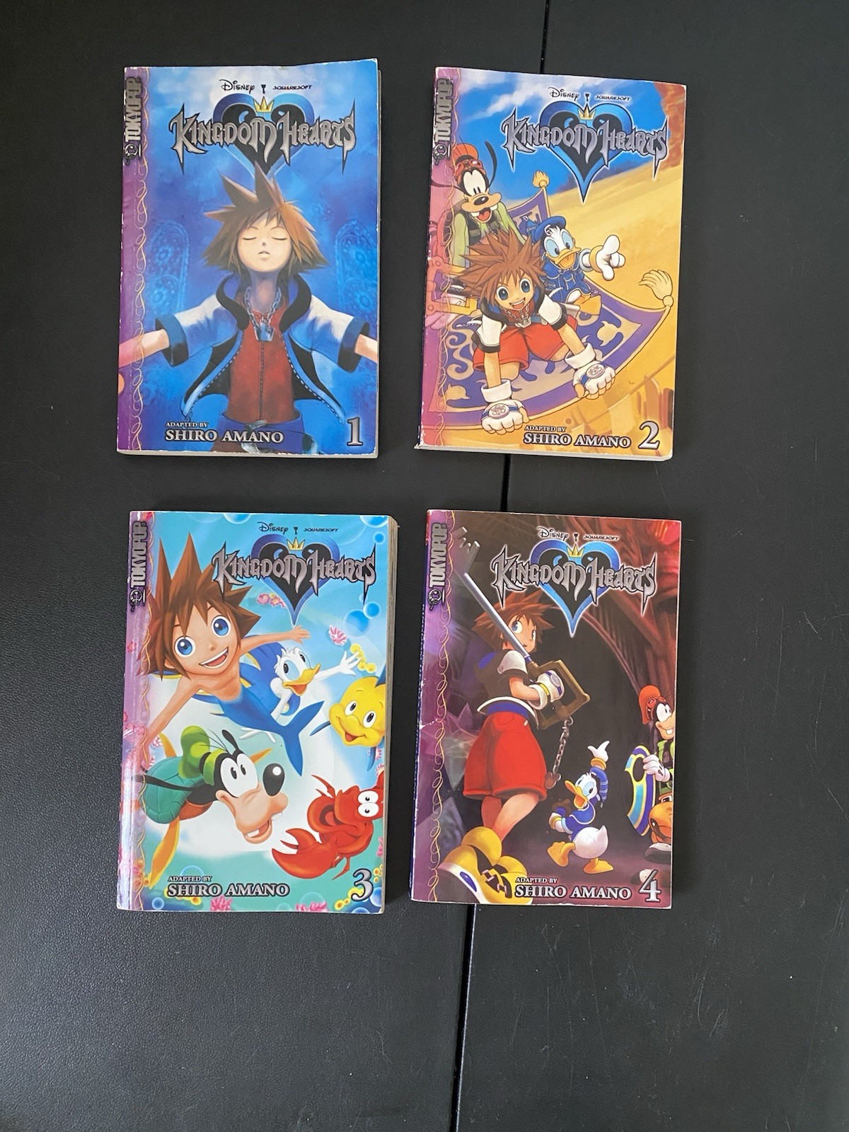 Kingdom Hearts Manga Comic Books 1 - 4 by Shiro Amano - TokyoPop