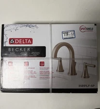 Delta 35891LFSP Becker Dual Handle Bathroom Sink Faucet with Drain - Silver