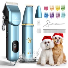 Dog Grooming Kit, Dog Clippers for Grooming for Thick Curly Coats, Profession...