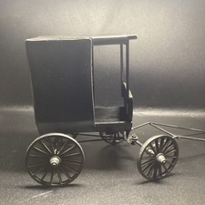 Hand Made Miniature Amish Wagon With Horse Pull