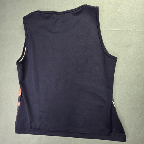 Lilys of Beverly Hills Tank Top Womens Large Red Navy Abstract Print Stretch USA - Picture 3 of 6
