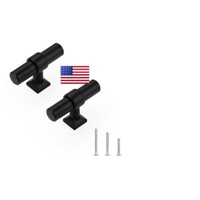 Knobelite 50 Pack Matte Black Cabinet Knobs Single Hole Cabinet Handles For