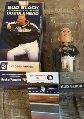 #ad BUD BLACK San Diego PADRES Bobblehead SGA MLB Baseball FREE SHIPPING $20.29