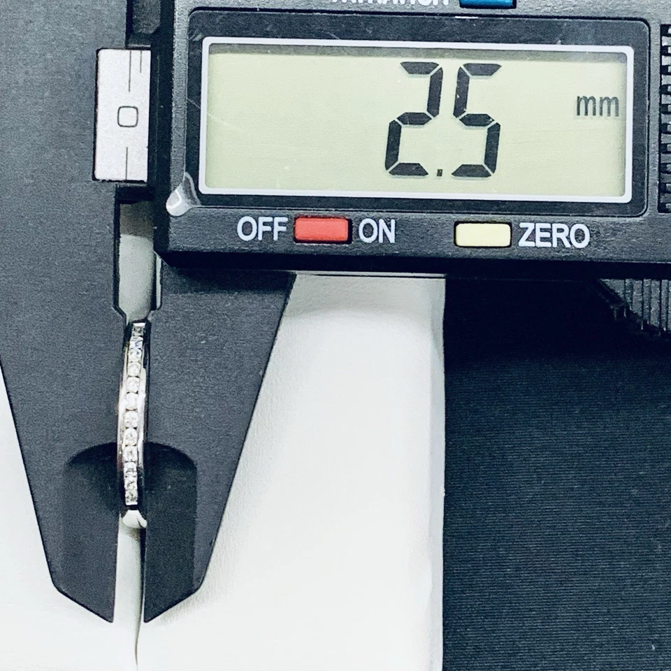 0.06Ct 10k White Gold Round Cut Natural Diamond Engagement Wedding Ring Size 7.5 - Image 4 of 4