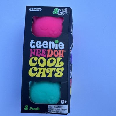 1x Teenie Needoh Cool Cats 3er Pack rosa lila grün Authentic Schylling