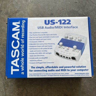 Tascam US-122L Digital Recording Interface Audio / Midi USB 2.0