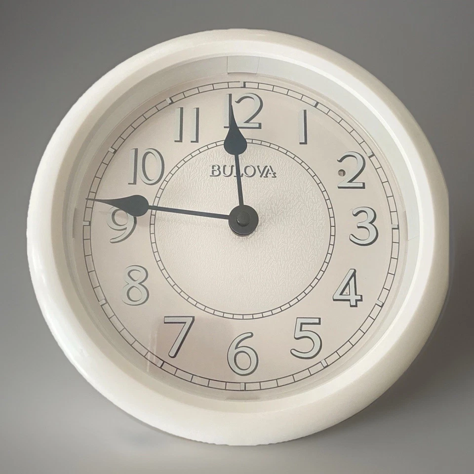 BULOVA WALL CLOCK W/BLUETOOTH WIRELESS SPEAKR RECHARGEABLE BLUE BACKLIGHT TRENDY - Image 2 of 4