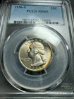 1936-S 25C PCGS MS65 Silver Washington Quarter Pq Toned Flashy High End