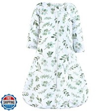 Hudson Baby Long Sleeve Plush Faux Fur Sleeping Bag, Wearable Blanket, Eucaly