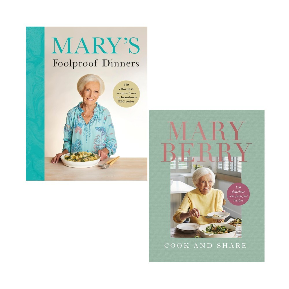 Mary Berry 2 Books Collection Set Cook and Share,Mary’s Foolproof Dinners HB NEW