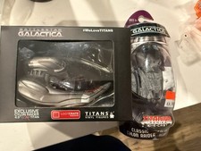 battlestar galactica T Shirt Transfer New Plus Die-cast Cylon Raider New More