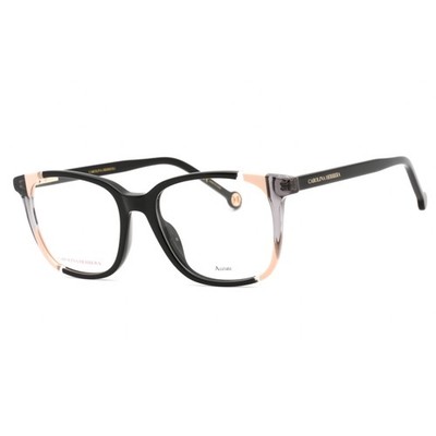 Carolina Herrera Women's Eyeglasses Black Nude Plastic Square Frame CH 0065 0KDX