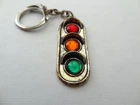 vintage traffic light St. Christopher keychain keyring