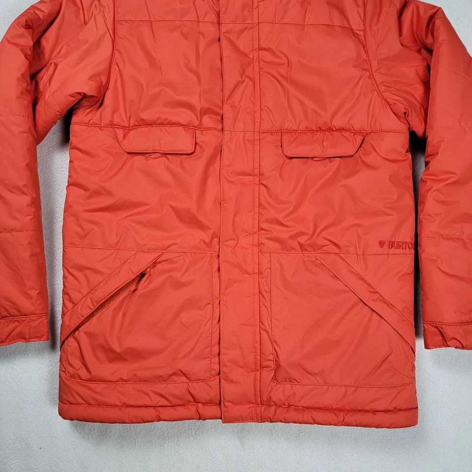 Burton The White Collection Ski Jacket Youth Size Large 14/16 Orange Hooded - Image 3 of 4