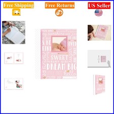 Lil  Peach Dream Big Baby Memory Book for Girls, Pink, 46 Pages