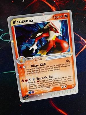 MP Pokemon BLAZIKEN EX Card TEAM MAGMA VS AQUA Set 89/95 Holo Foil Rare 2004