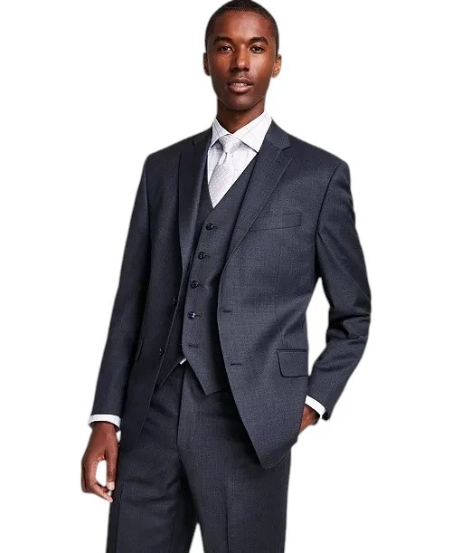 Michael Kors Mens Classic fit Suit Jacket Blazer 52 R Mid Grey Solid Stretch