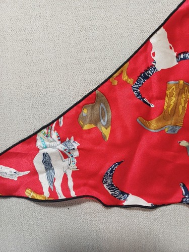 Lisa Violetto 100 % Seide Cowboycore Bareback Bandana Haar Schal - Bild 2 von 11