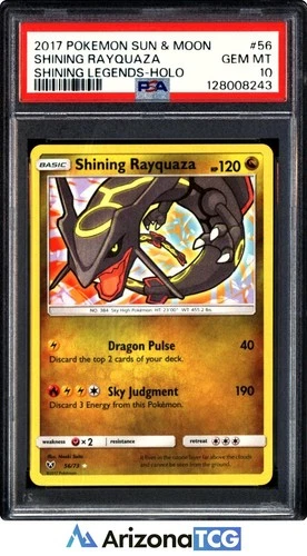 Pokemon 2017 Shining Rayquaza 56/73 Holo Shining Legends GEM MINT PSA 10