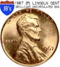 1967 (P) Lincoln Memorial Cent Penny 1c - BRILLIANT UNCIRCULATED (BU)