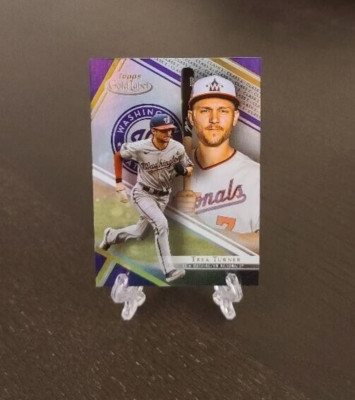 2021 Topps Gold Label Trea Turner Card Washington Nationals Purple 8/75