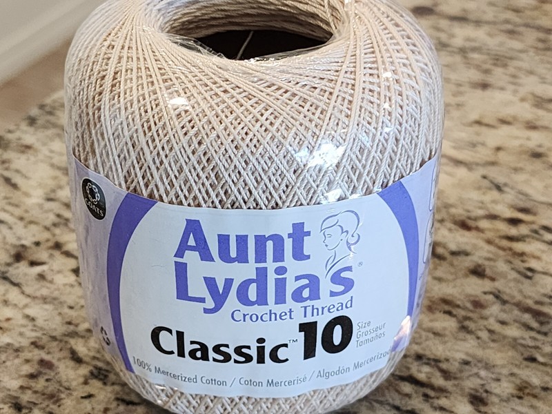 Aunt Lydia's ~ Crochet Thread ~ Classic Size 10 Natural