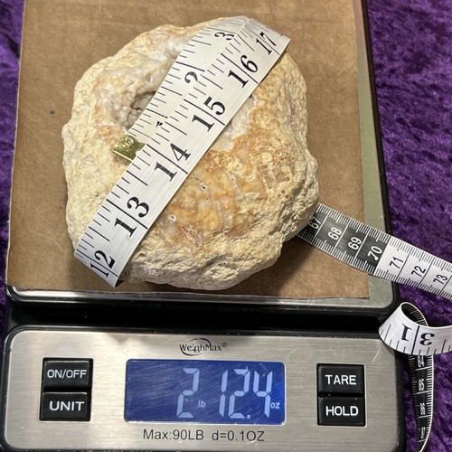 Geode 5-1/2” Quartz Crystal Natural Golden Healer Botryoidal Chalcedony 2 sided - Picture 10 of 10