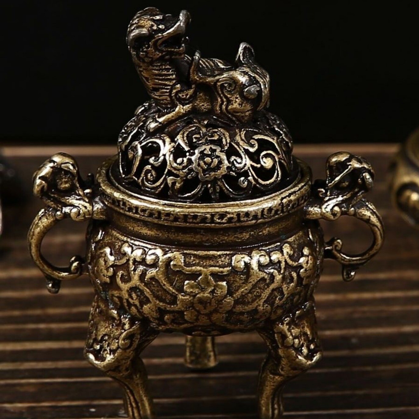 Copper Ancient Taoists Drive Away Demons Cultivate Immortals Incense