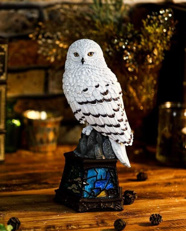 HARRY POTTER Hedwig Statue Music Box Hogwarts Night Mahou Dokoro