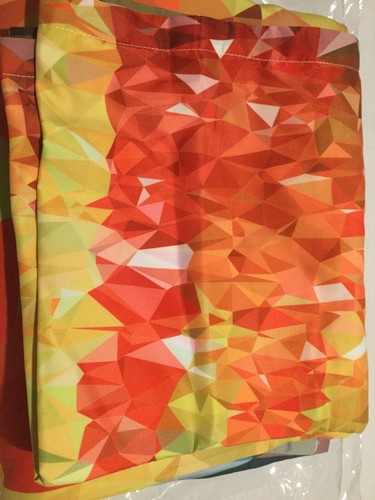 CANCAKA BED Duvet Cover Set Orange Rainbow W/ Diamonds Print W/ 2 PILLOW SHAMS - Picture 6 of 7