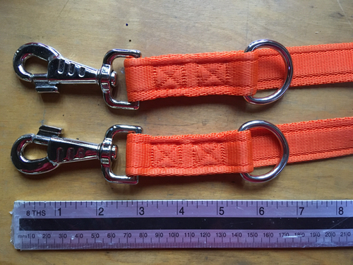 6ft x1" Strong Soft Adjustable Police Type Double Clip Dog Walking Training Lead - Picture 5 of 7