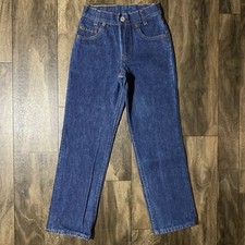 Vintage 80s Levi  s 403 XX Jeans Kids Size 9 Slim 21x23 Blue Button Fly Denim USA