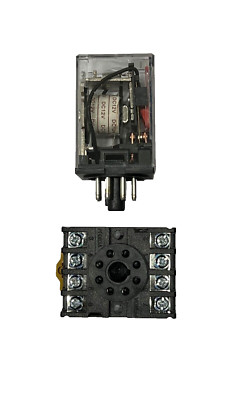 Relay  MK2P-I MK2P MK2 AC 12V DC 8 Pin 10A 250VAC and PF083A  5pcs w/socket Base