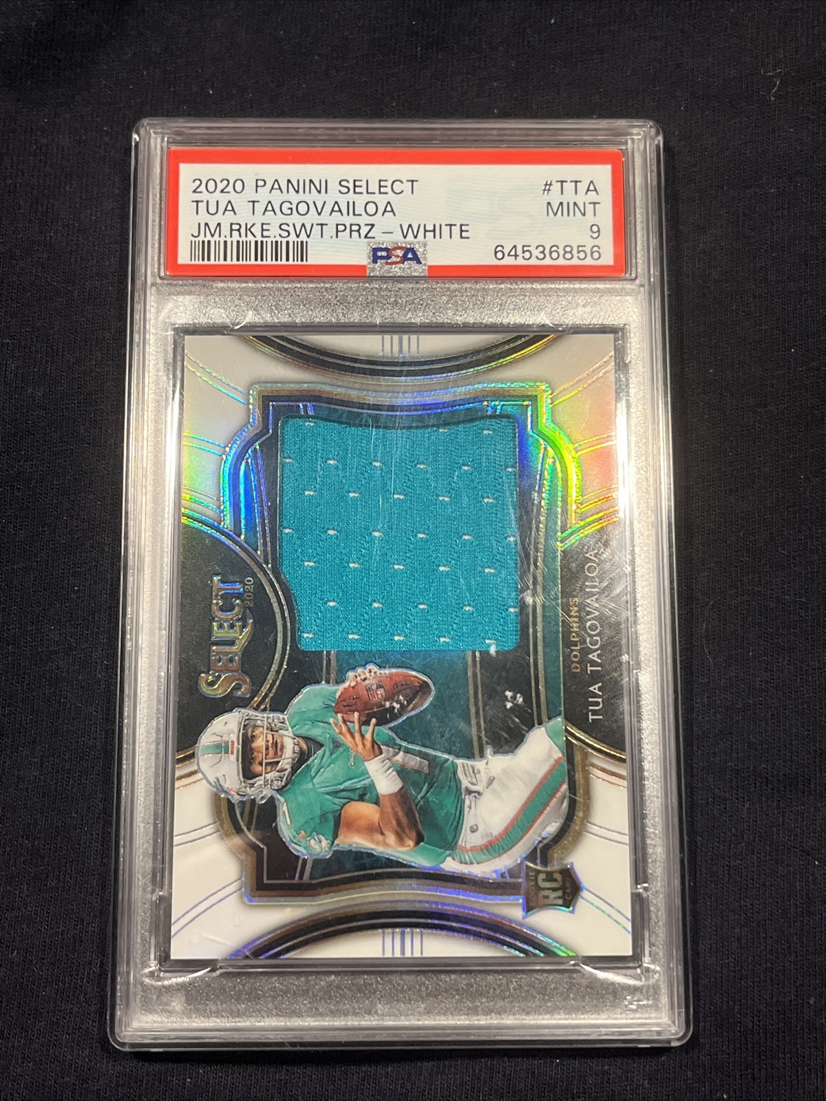 Tua Tagovailoa Panini Select Jumbo Rookie Swatch Prizm #TTA White