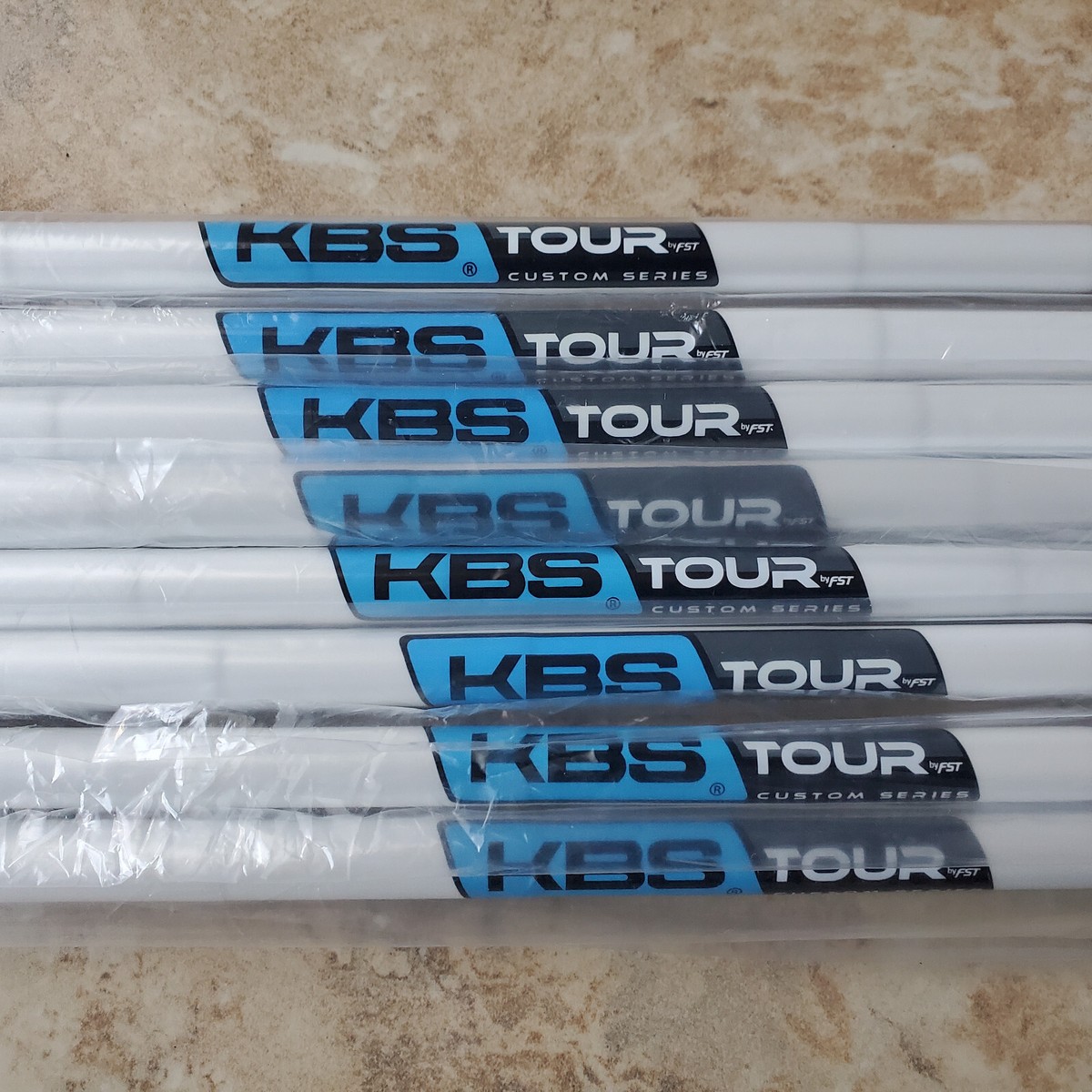 Set De Fers KBS Custom Series Pearl White/Red Tour 120S Stiff 3-PW - NEUF