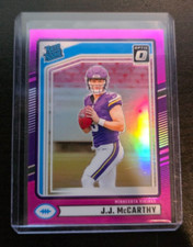 2024 Panini Donruss - Rated Rookie J.J. McCarthy #303 Optic Preview Pink...