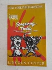 Sweeney Todd Lincoln Center Theatre Stagebill Davis Gaines Programme May 2000