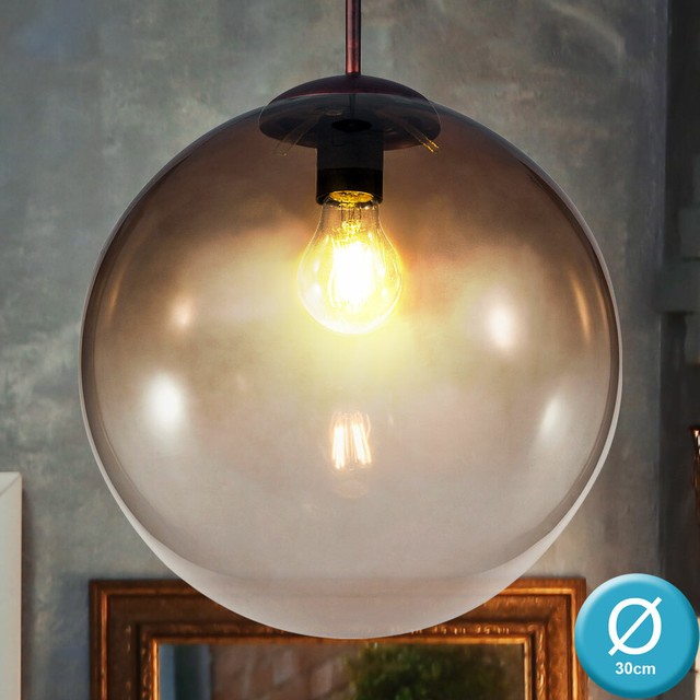 Luxus Pendel Leuchte Esszimmer Kugel Hänge Decken Strahler Glas Flur Lampe