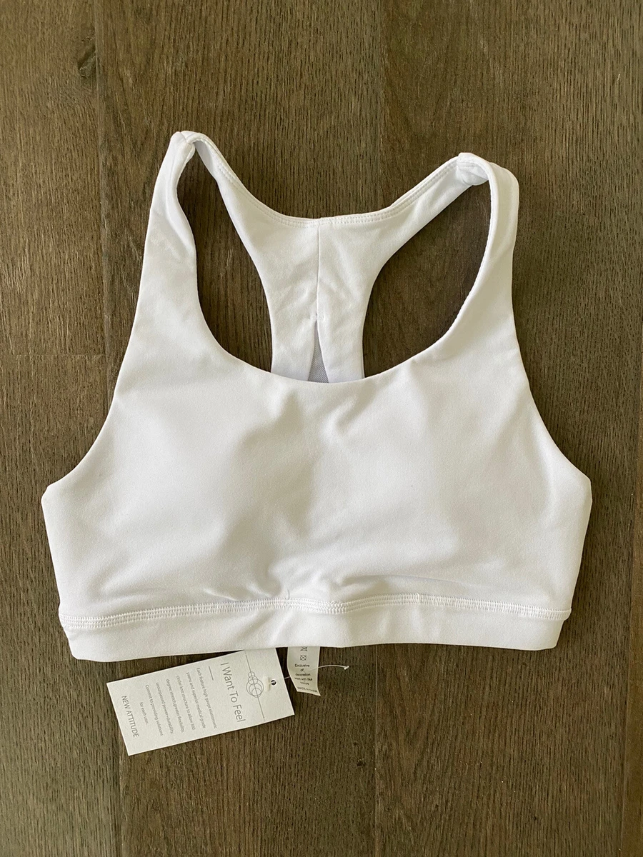 New Attitude White Sports Bra-Size 4