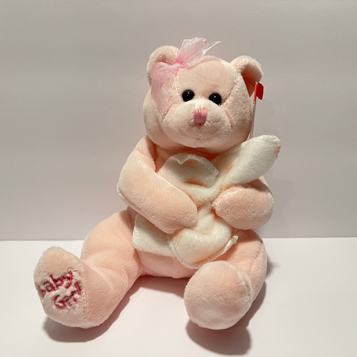 Ty Beanie Baby Baby Girl with Blanket NWT Stuffed Animal Toy Bear