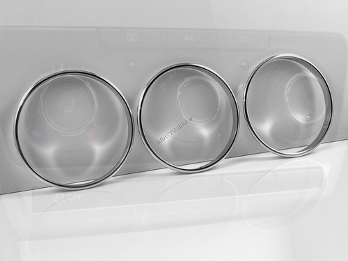 Anillos circundantes panel de tablero de aluminio pulido para Skoda Octavia II 04-13 - Imagen 4 de 9