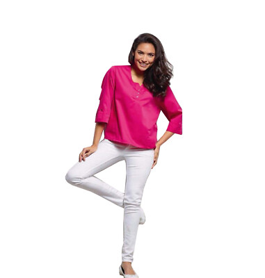 Whitewear Damen Stretch-Jeans Aileen 5-Pocket Jeans-Hose Berufshose weiss