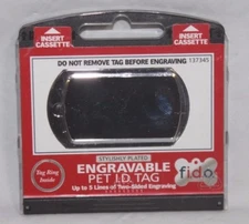 FI.D.O STYLISHY PLATED ENGRAVABLE PET I.D. TAG (G104766-3 #55 T-2)