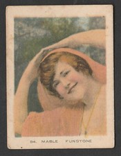 Westminster Tobacco 1921 Stage & Cinema Stars Cigarette Card #94 Mabel Funstone