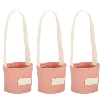 Café Tasse Manchon 3 pcs Bouteille Toile Bouteille Porte pour Bouteille Rose - Photo 1/4